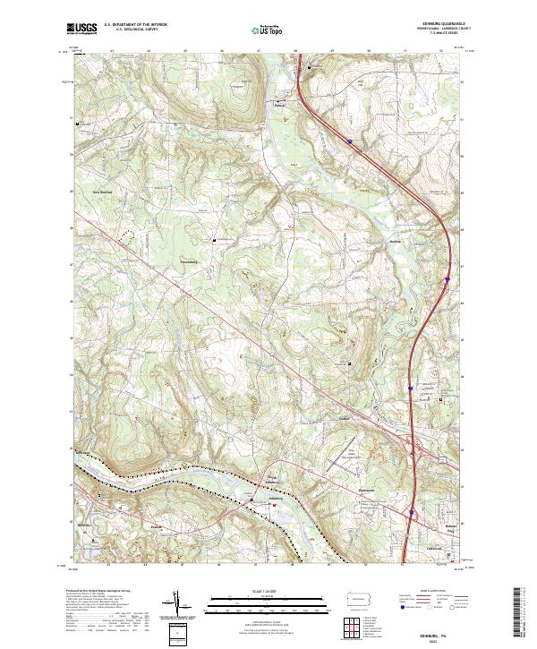 US Topo 7.5-minute map for Edinburg PA