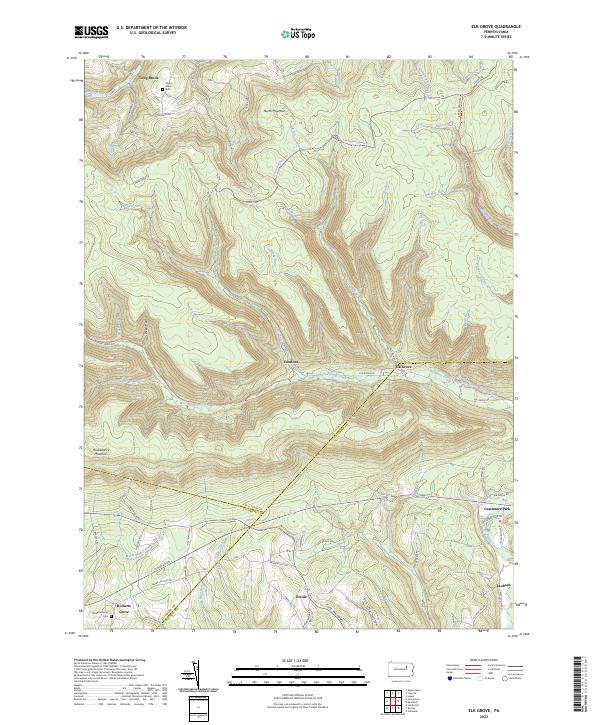 US Topo 7.5-minute map for Elk Grove PA