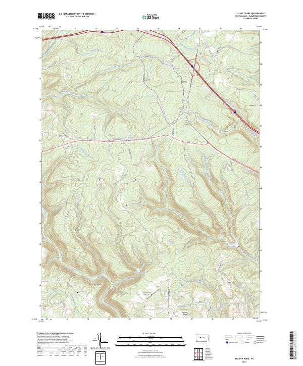 US Topo 7.5-minute map for Elliott Park PA