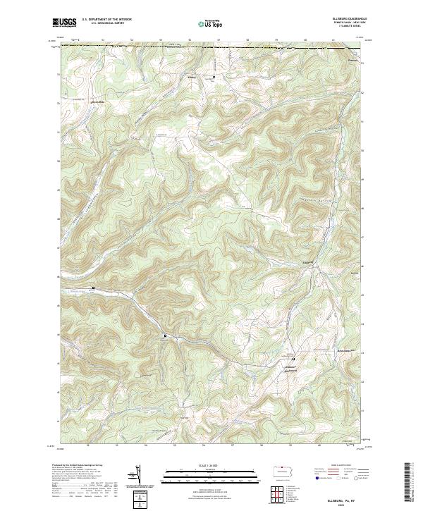 US Topo 7.5-minute map for Ellisburg PANY