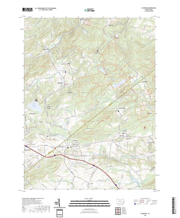 US Topo 7.5-minute map for Elverson PA