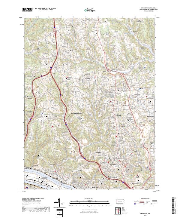 US Topo 7.5-minute map for Emsworth PA