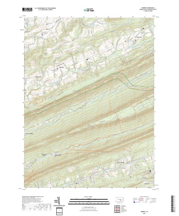 US Topo 7.5-minute map for Enders PA