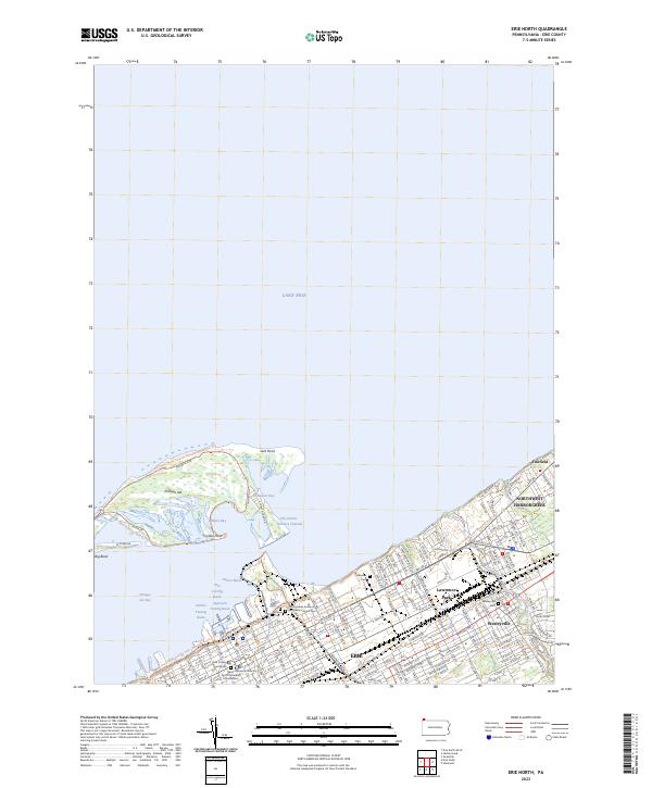 US Topo 7.5-minute map for Erie North PA