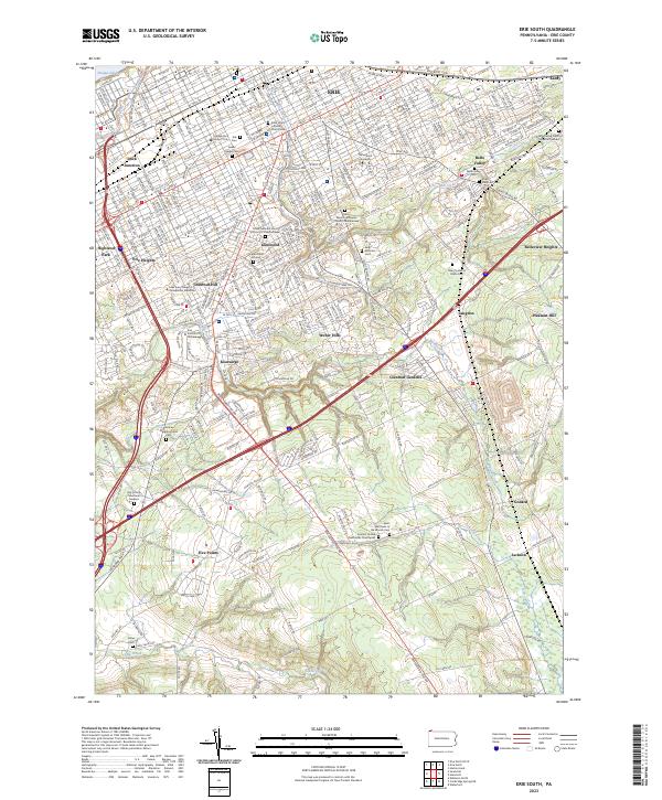 US Topo 7.5-minute map for Erie South PA