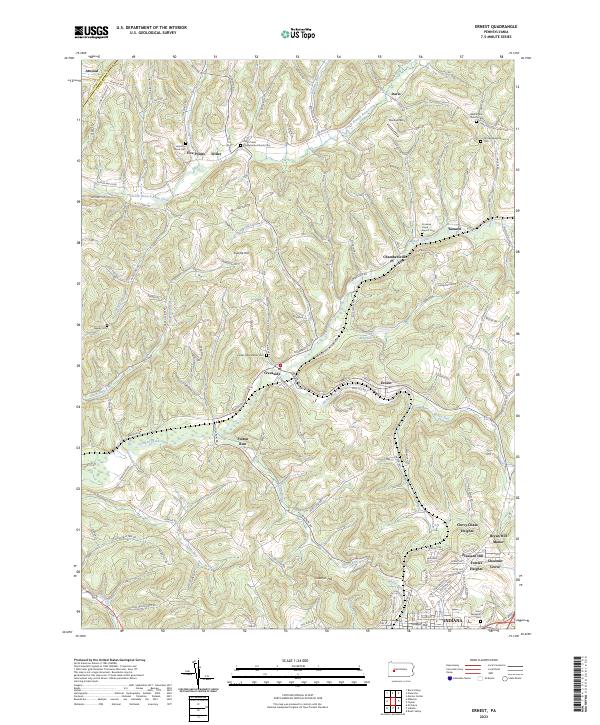 US Topo 7.5-minute map for Ernest PA