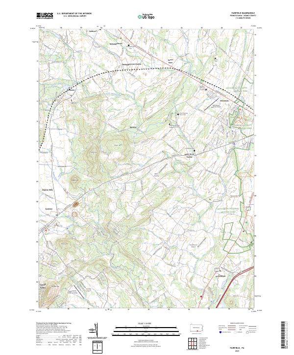 US Topo 7.5-minute map for Fairfield PA