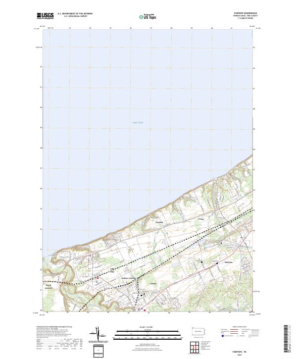 US Topo 7.5-minute map for Fairview PA