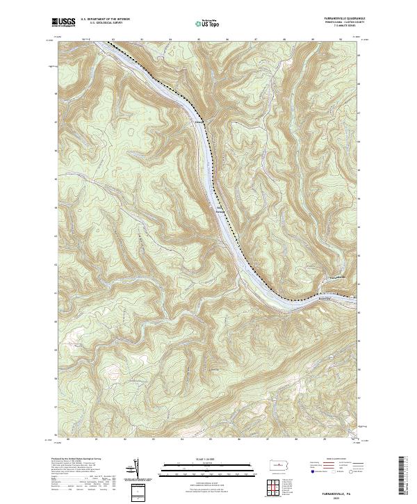 US Topo 7.5-minute map for Farrandsville PA