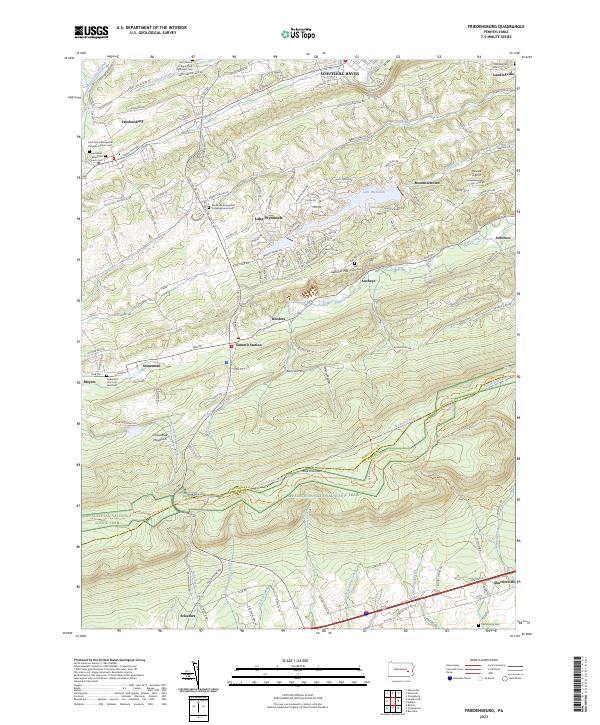 US Topo 7.5-minute map for Friedensburg PA