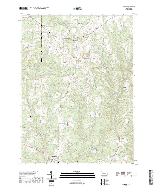 US Topo 7.5-minute map for Fryburg PA