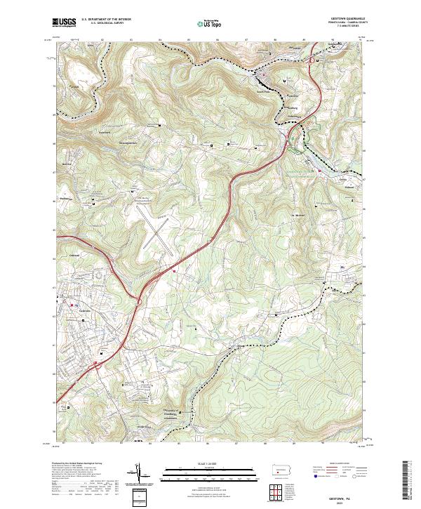 US Topo 7.5-minute map for Geistown PA