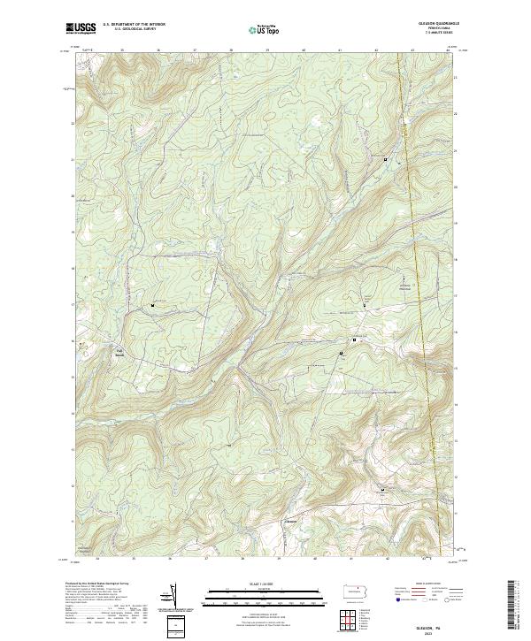 US Topo 7.5-minute map for Gleason PA