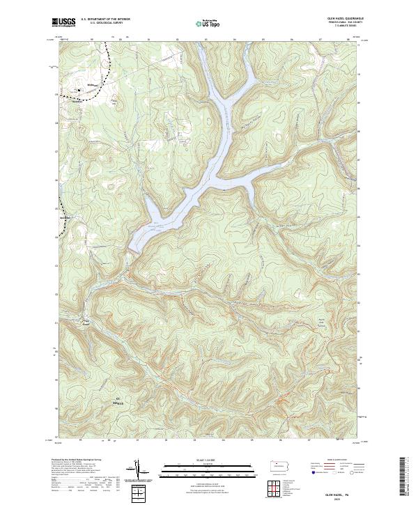 US Topo 7.5-minute map for Glen Hazel PA