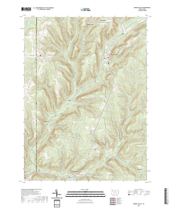 US Topo 7.5-minute map for Grand Valley PA