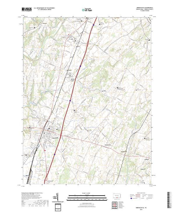 US Topo 7.5-minute map for Greencastle PA