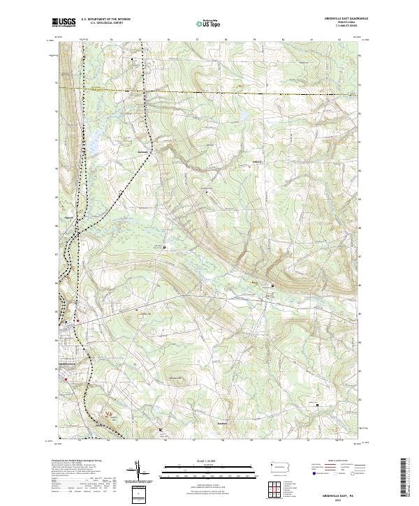 US Topo 7.5-minute map for Greenville East PA