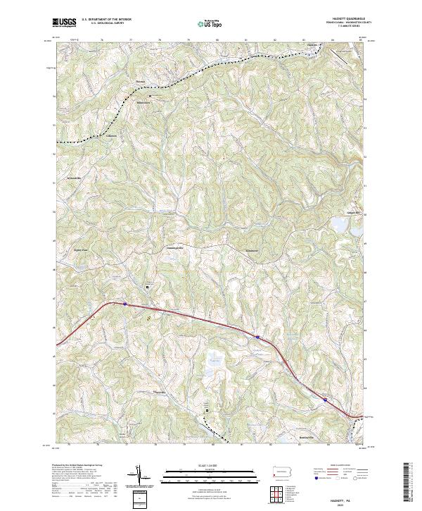 US Topo 7.5-minute map for Hackett PA