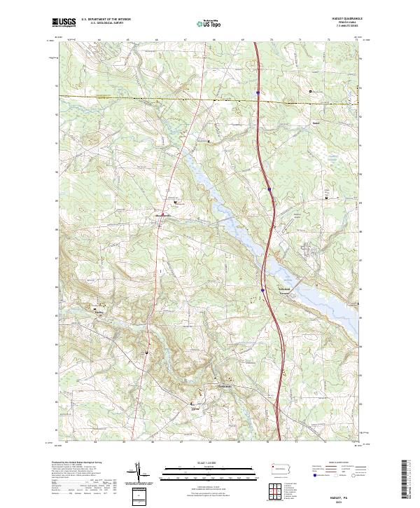 US Topo 7.5-minute map for Hadley PA