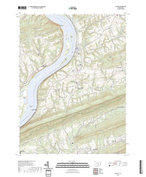 US Topo 7.5-minute map for Halifax PA