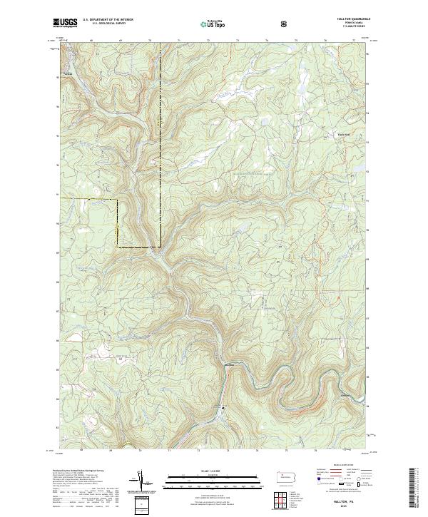 US Topo 7.5-minute map for Hallton PA