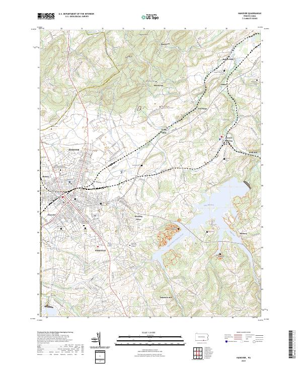 US Topo 7.5-minute map for Hanover PA