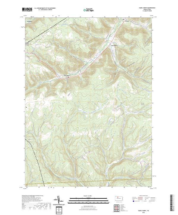 US Topo 7.5-minute map for Hazel Hurst PA