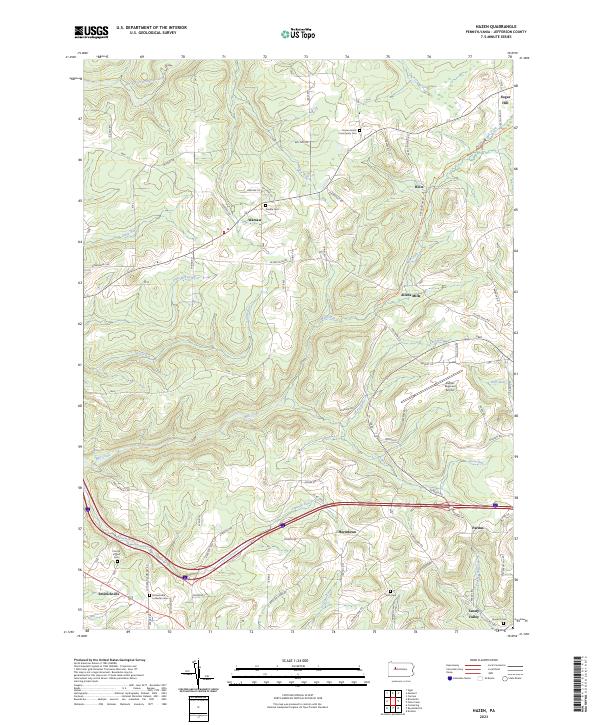 US Topo 7.5-minute map for Hazen PA