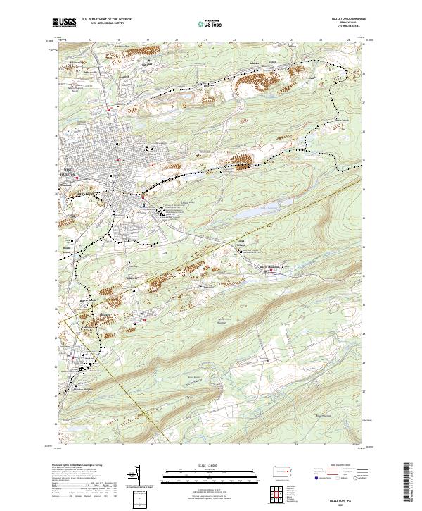 US Topo 7.5-minute map for Hazleton PA