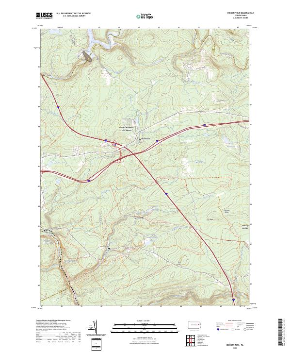 US Topo 7.5-minute map for Hickory Run PA