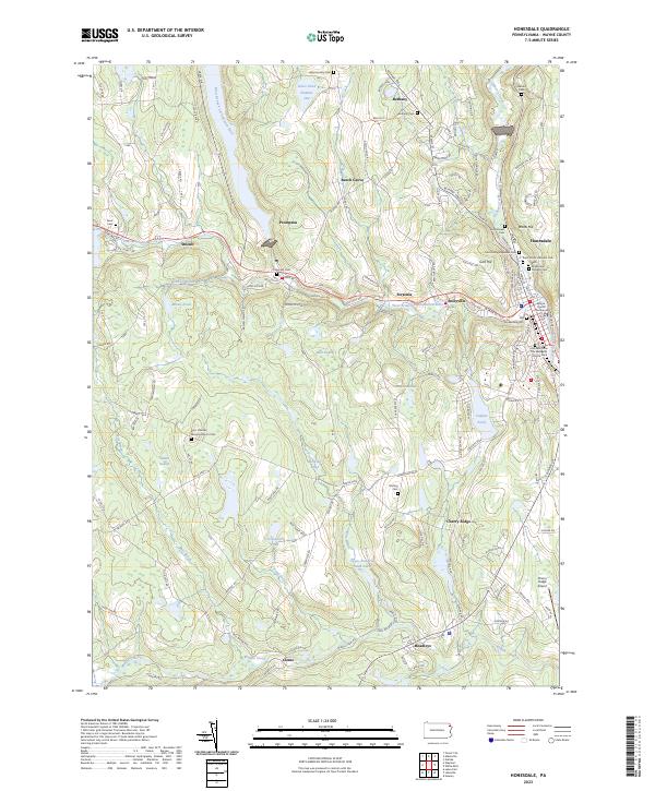 US Topo 7.5-minute map for Honesdale PA