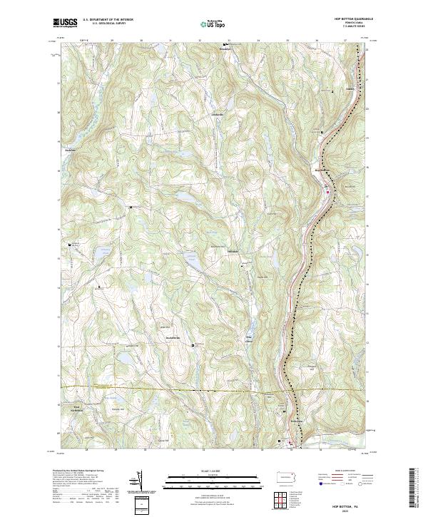 US Topo 7.5-minute map for Hop Bottom PA