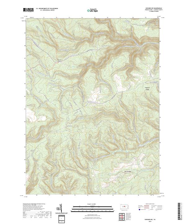 US Topo 7.5-minute map for Howard NW PA