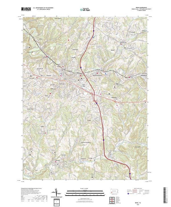 US Topo 7.5-minute map for Irwin PA