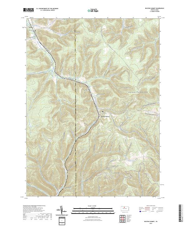 US Topo 7.5-minute map for Keating Summit PA