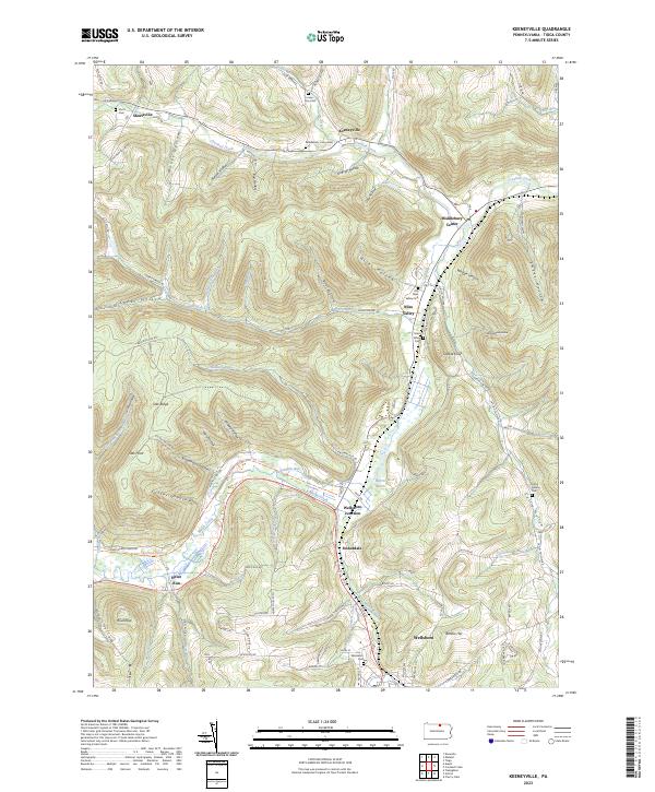 US Topo 7.5-minute map for Keeneyville PA