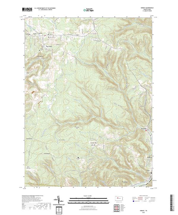 US Topo 7.5-minute map for Kersey PA