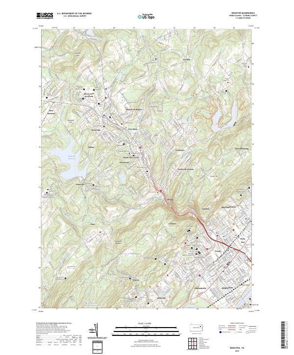 US Topo 7.5-minute map for Kingston PA