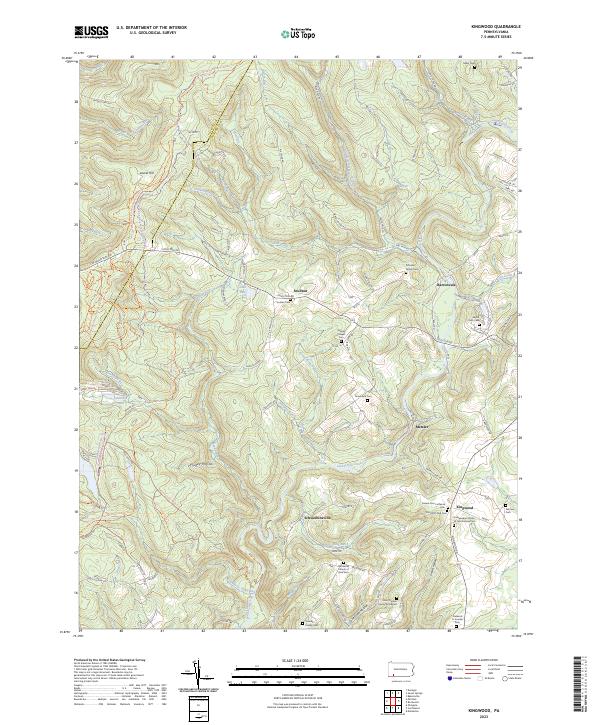 US Topo 7.5-minute map for Kingwood PA