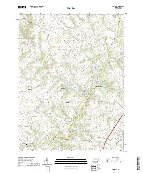 US Topo 7.5-minute map for Kirkwood PA