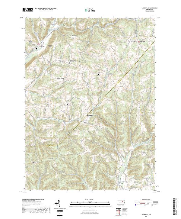 US Topo 7.5-minute map for Lairdsville PA