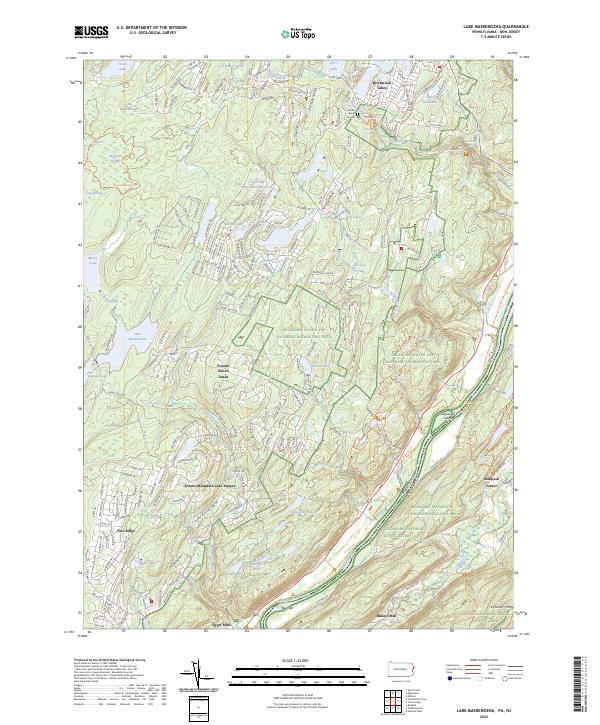 US Topo 7.5-minute map for Lake Maskenozha PANJ