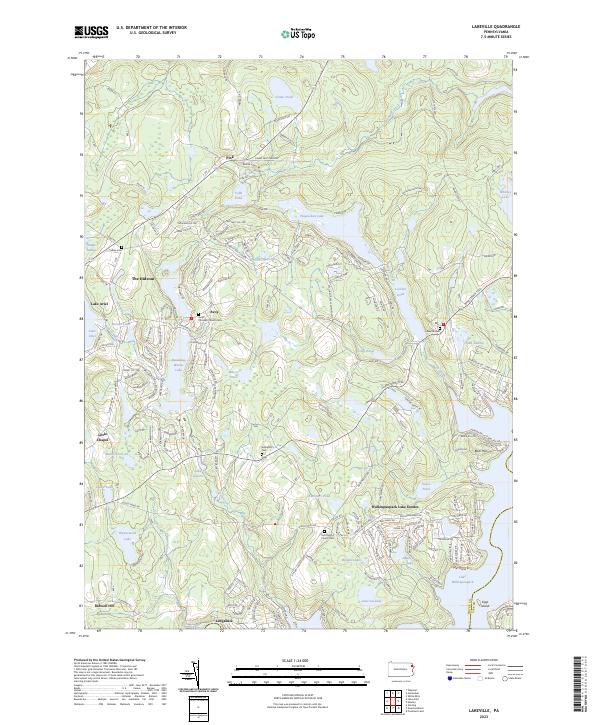 US Topo 7.5-minute map for Lakeville PA