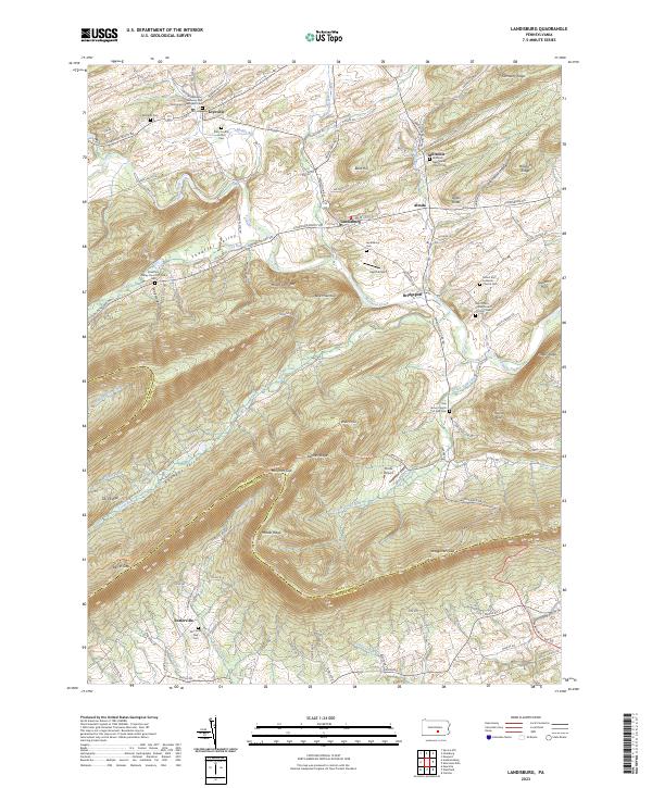 US Topo 7.5-minute map for Landisburg PA