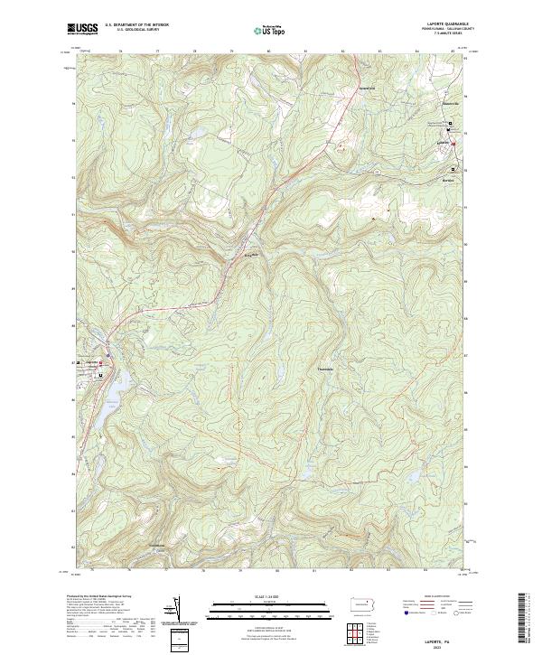 US Topo 7.5-minute map for Laporte PA