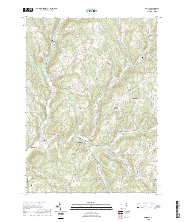 US Topo 7.5-minute map for Lawton PA