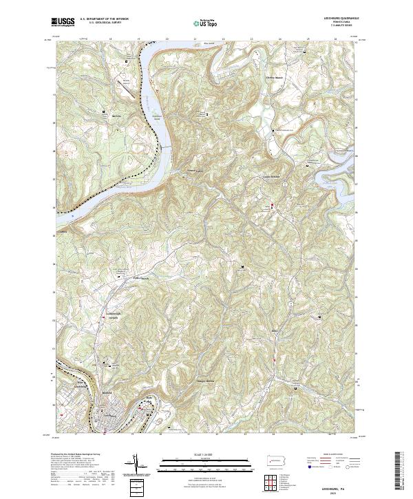 US Topo 7.5-minute map for Leechburg PA