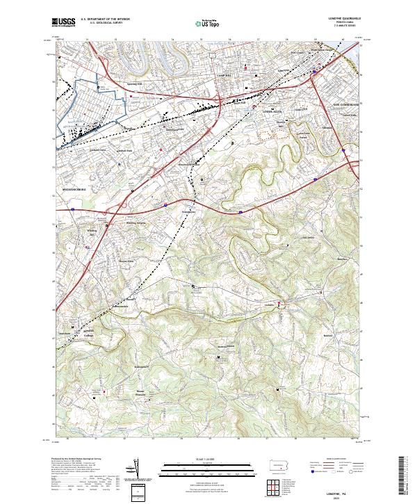 US Topo 7.5-minute map for Lemoyne PA