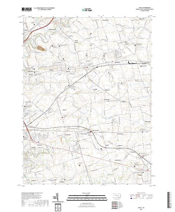 US Topo 7.5-minute map for Leola PA