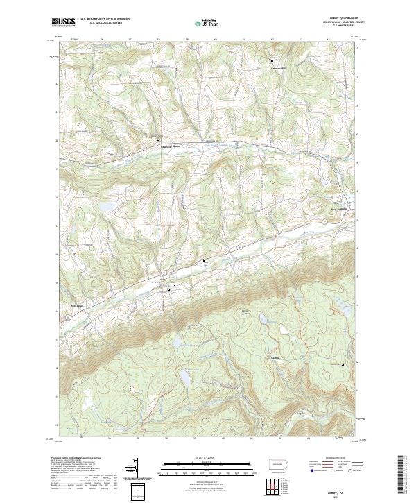 US Topo 7.5-minute map for Leroy PA